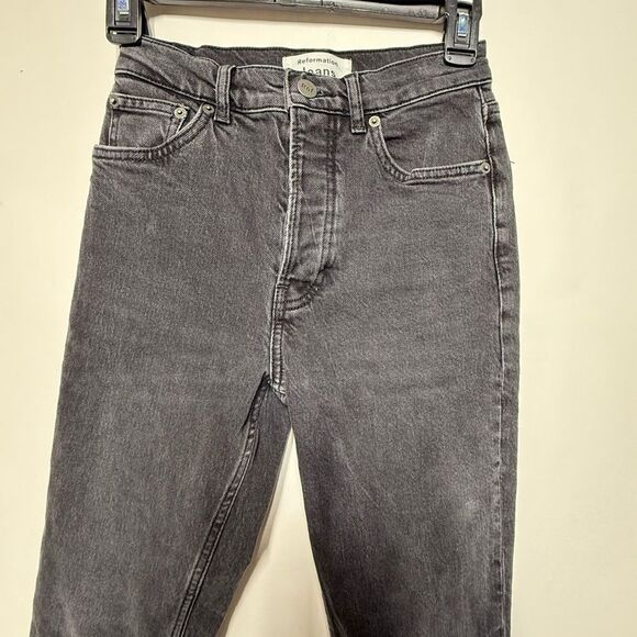 Reformation Serena High Skinny Jeans in Erie Black Wash 24 - Picture 5 of 16